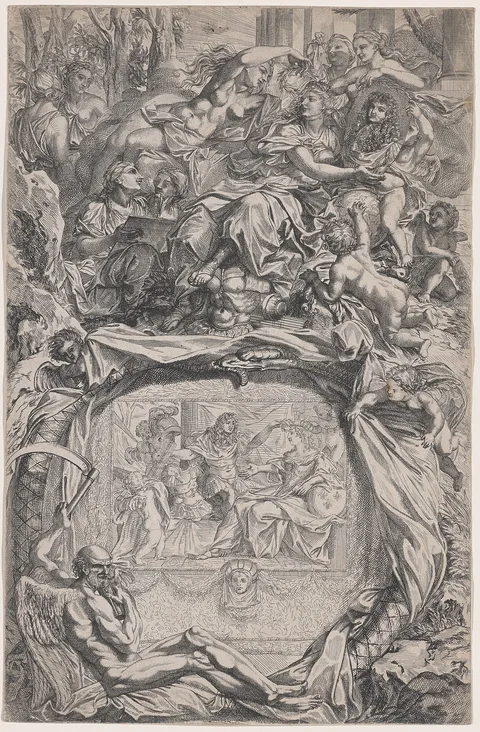 François-Alexandre Verdier, France Crowned with Victory by Louis XIV