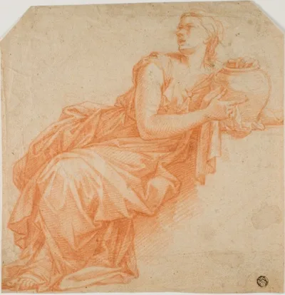 François-Alexandre Verdier, Draped Woman Holding Urn