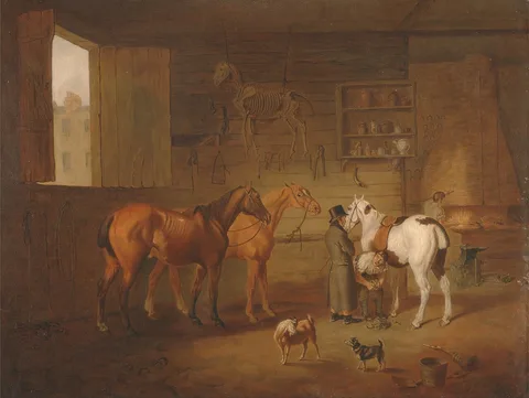Henry Bernard Chalon, The Blacksmith's Shop