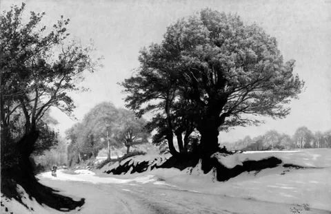 Christian Zacho, Vinterbillede fra Bretagne. Den første sne