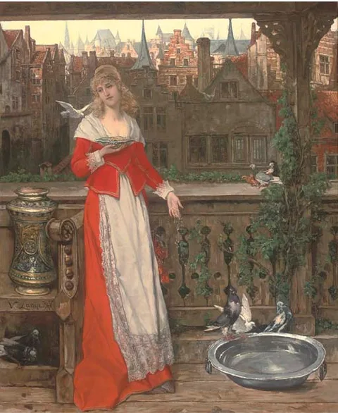 Victor Lagye, A maiden feeding birds