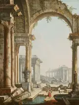 Pietro Bellotti, Capriccio with Ruins