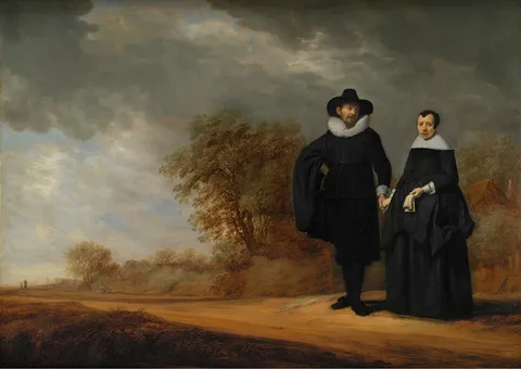 Simon Kick, Burgomaster Cornelis Damasz. van der Gracht and his Wife, Jopken Jacobs, in a Landscape