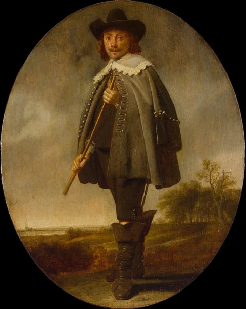 Simon Kick, Officer in the Landscape (Portrait of a Man)