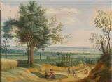 Izaak van Oosten, Landscape with Peasants Having a Picnic
