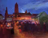 Ferdinand du Puigaudeau, July 14th Firevorks at Bourg-de-Batz