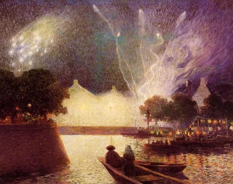 Ferdinand du Puigaudeau, Fireworks over the Port