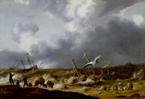Willem van Diest, Shipwreck in a Storm