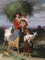 Jacques Alfred van Muyden, Mother returning Home with Children