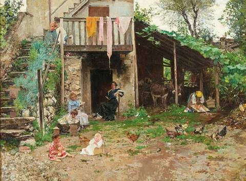 Raffaele Tafuri, An inner courtyard
