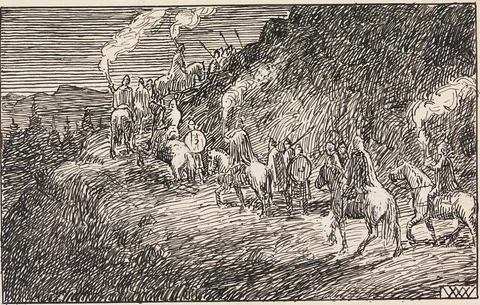 Wilhelm Wetlesen, Illustration for the History of Magnus Erlingson