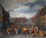 Alexander van Bredael, Cattle Market in Antwerp, Belgium