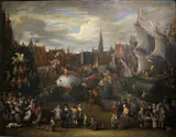 Alexander van Bredael, The Ommegang in Antwerp