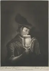 James Watson, A Girl Singing Ballads By a Paper Lanthorn
