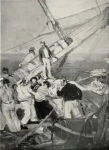 Henry Reuterdahl, Forecastle of the Constitution During the Chase—War of 1812