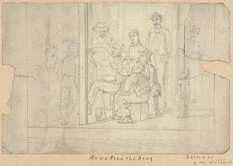 Archibald Willard, Sketch - News from the Army