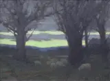 Mary Hiester Reid, Landscape with Sheep