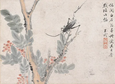 Wang Wu, Insect and Tree after Shen Zhou