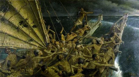 Louis John Steele, The Arrival of the Maoris in New Zealand
