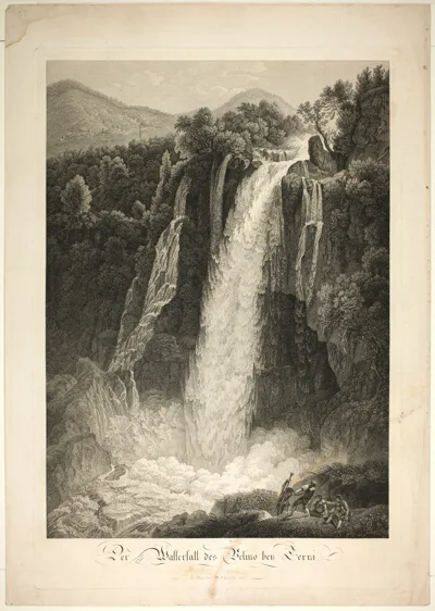 Wilhelm Friedrich Gmelin, The Waterfall of Velino Near Terni, Rome