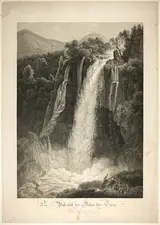Wilhelm Friedrich Gmelin, The Waterfall of Velino Near Terni, Rome