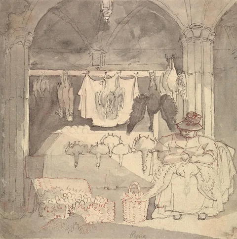 William Henry Pyne, Poulterer's Shop