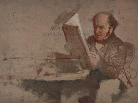 William Fettes Douglas, David Laing, 1793 - 1878. Antiquarian [recto]; a study for the figure of Luther [verso]