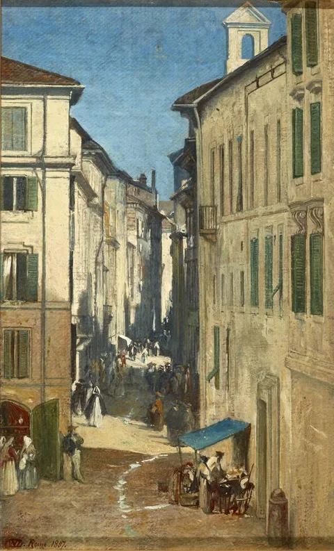 William Fettes Douglas, A Street in Rome