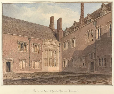 John Buckler, View in the Court of Compton Winyate, Warwickshire