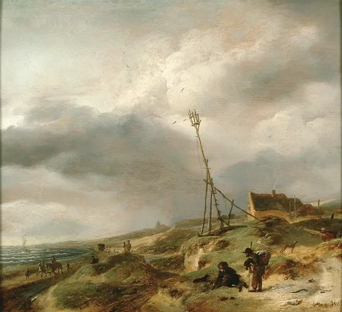 Jan Wouwerman, Beach with Dunes near Zandvoort