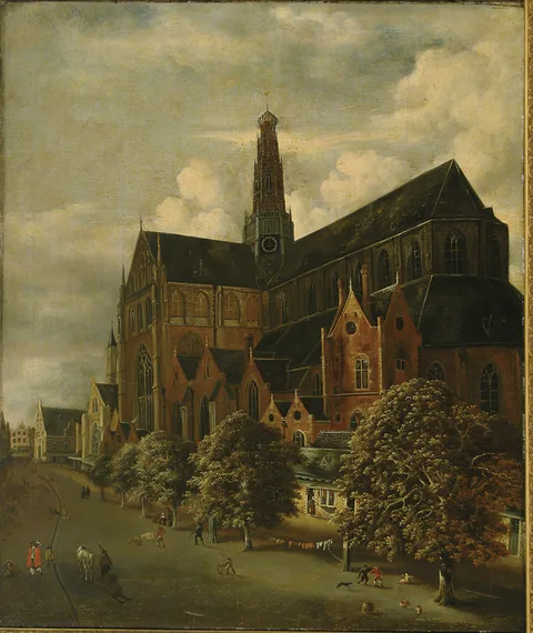 Jan Wouwerman, St. Bavokerk from the southeast