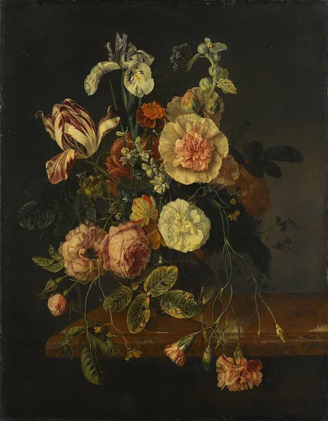 Jacob van Walscapelle, Still life with flowers