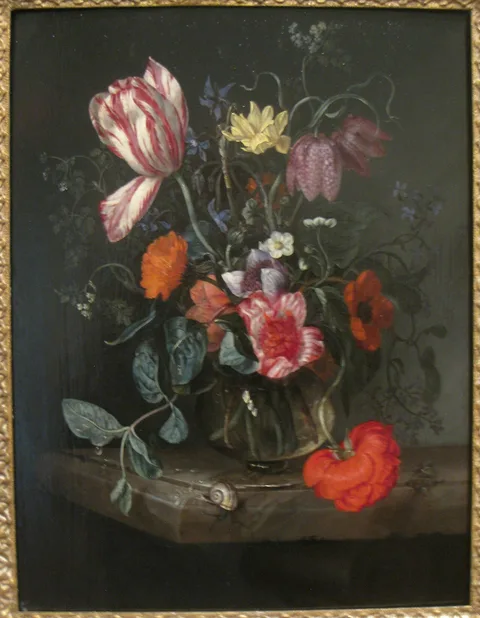 Jacob van Walscapelle, Flowers in a Vase