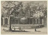 Giovanni Francesco Venturini, Book IV, plate 7: the fountain of the Tiburtine sibyl in the garden at Villa d'Este, Tivoli, from "The fountains of the Este garden in Tivoli" (Le fontane del Giardino Estense in Tivoli)