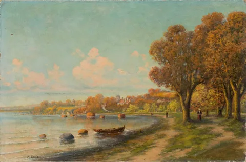 Albert Bredow, Autumn Beach Landscape (view from Tallin)