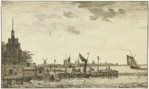 Hendrik Kobell, Havengezicht op het Oude Hooft te Rotterdam