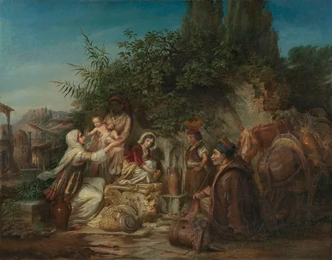 Hermann Kretzschmer, The Halt at the Fountain