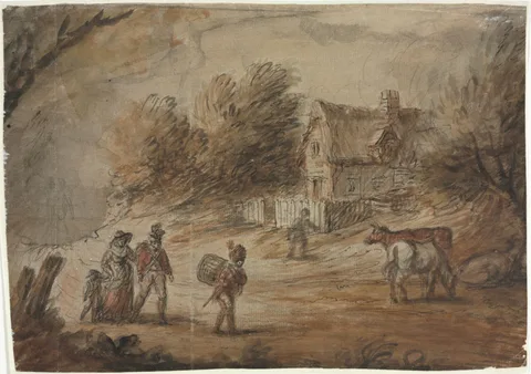 Henry Bunbury, Country Scene with Soldiers