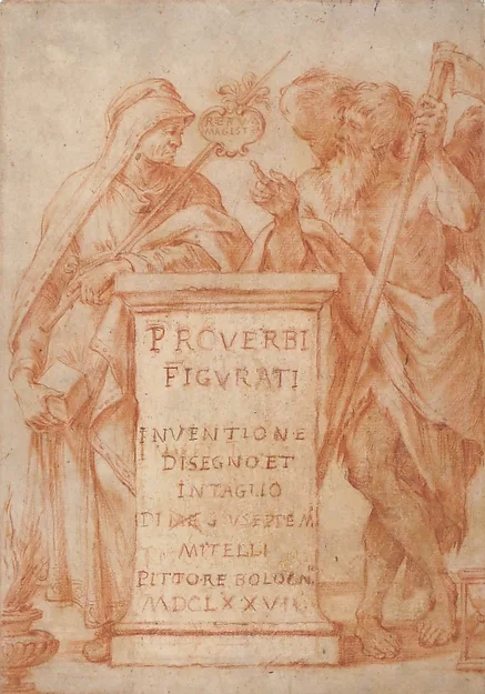 Giuseppe Maria Mitelli, Allegorical Figures of Experience and Time