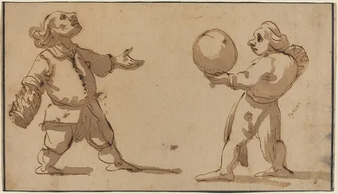 Giuseppe Maria Mitelli, A Caricature with Ball Players