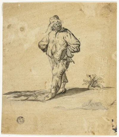 Giuseppe Maria Mitelli, Standing Peasant with Arms Akimbo
