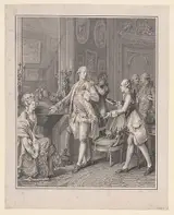 Antoine-Louis Romanet, La Grande Toilette (The Patroness), from "Le Monument du Costume"