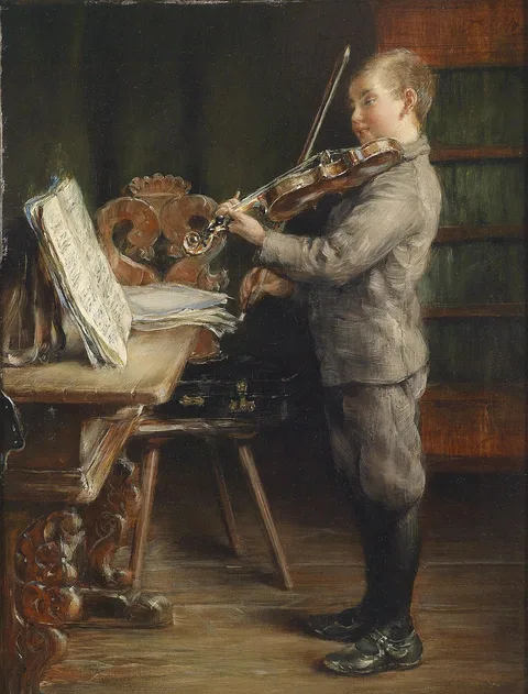 Otto Piltz, Boy playing the violin