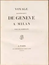 Gabriel Lory, Voyage pittoresque de Genève à Milan par le Simplon