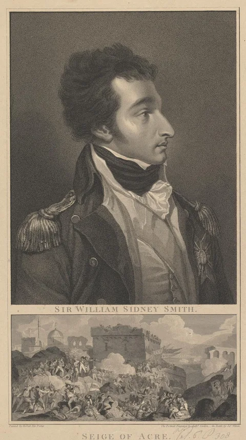 Anthony Cardon, Admiral William Sidney Smith and The Seige of Acre