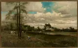 Béla Spányi, Glade with grazing cattle.