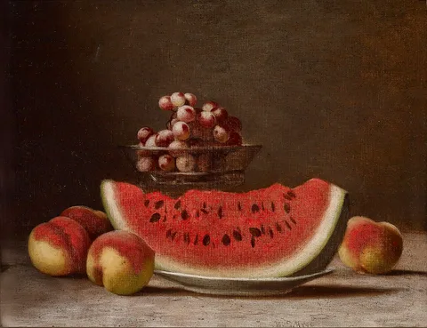 Barton S. Hays, Still Life with Watermelon