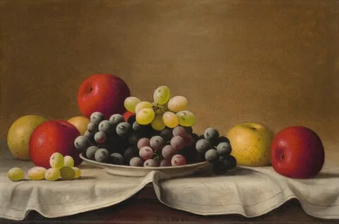 Barton S. Hays, Still Life, Apples, Grapes