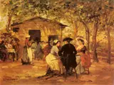 Raffaello Sorbi, An Outdoor Cafe