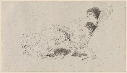 Domenico Morelli, The Artist's Daughter Eleonora Reclining on a Chaise-Longue